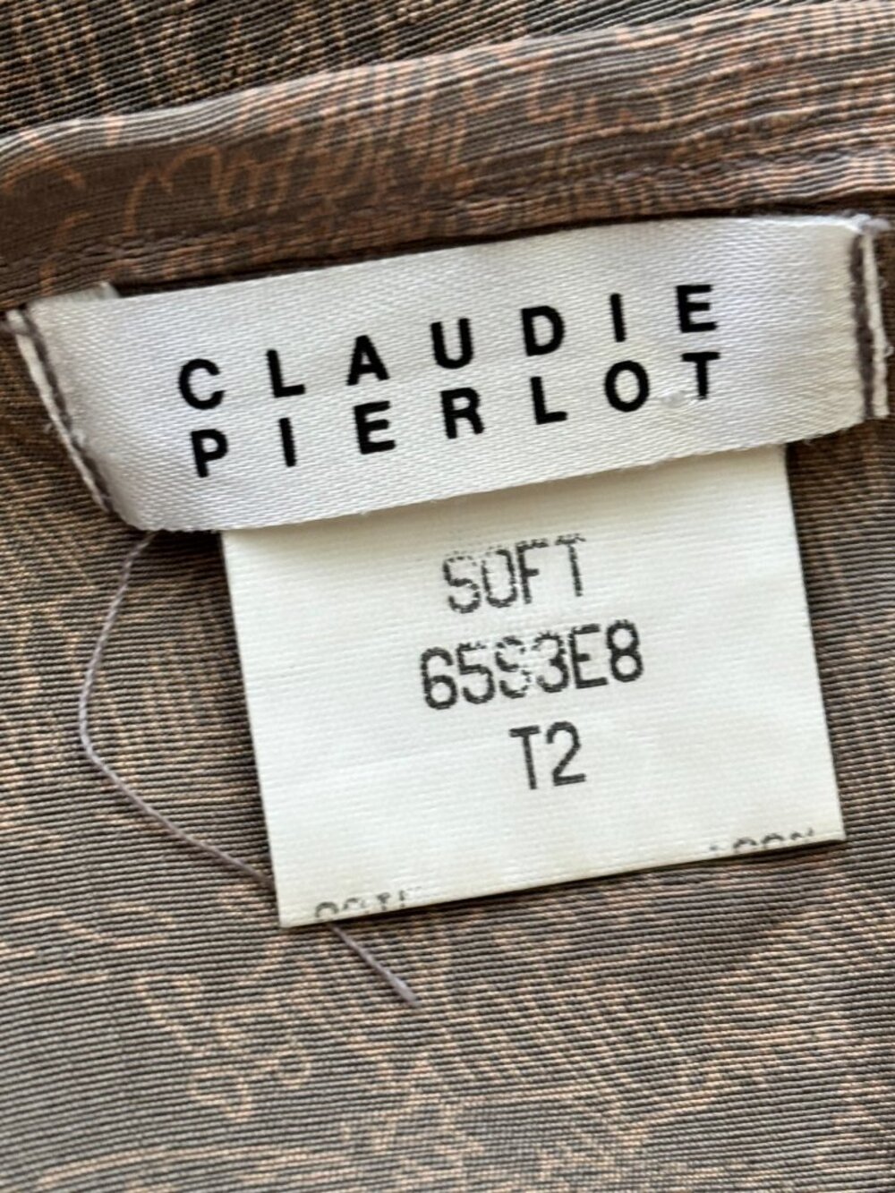 Claudie Perlot Silk Wrap Skirt VINTAGE Size M - Picture 3 of 6